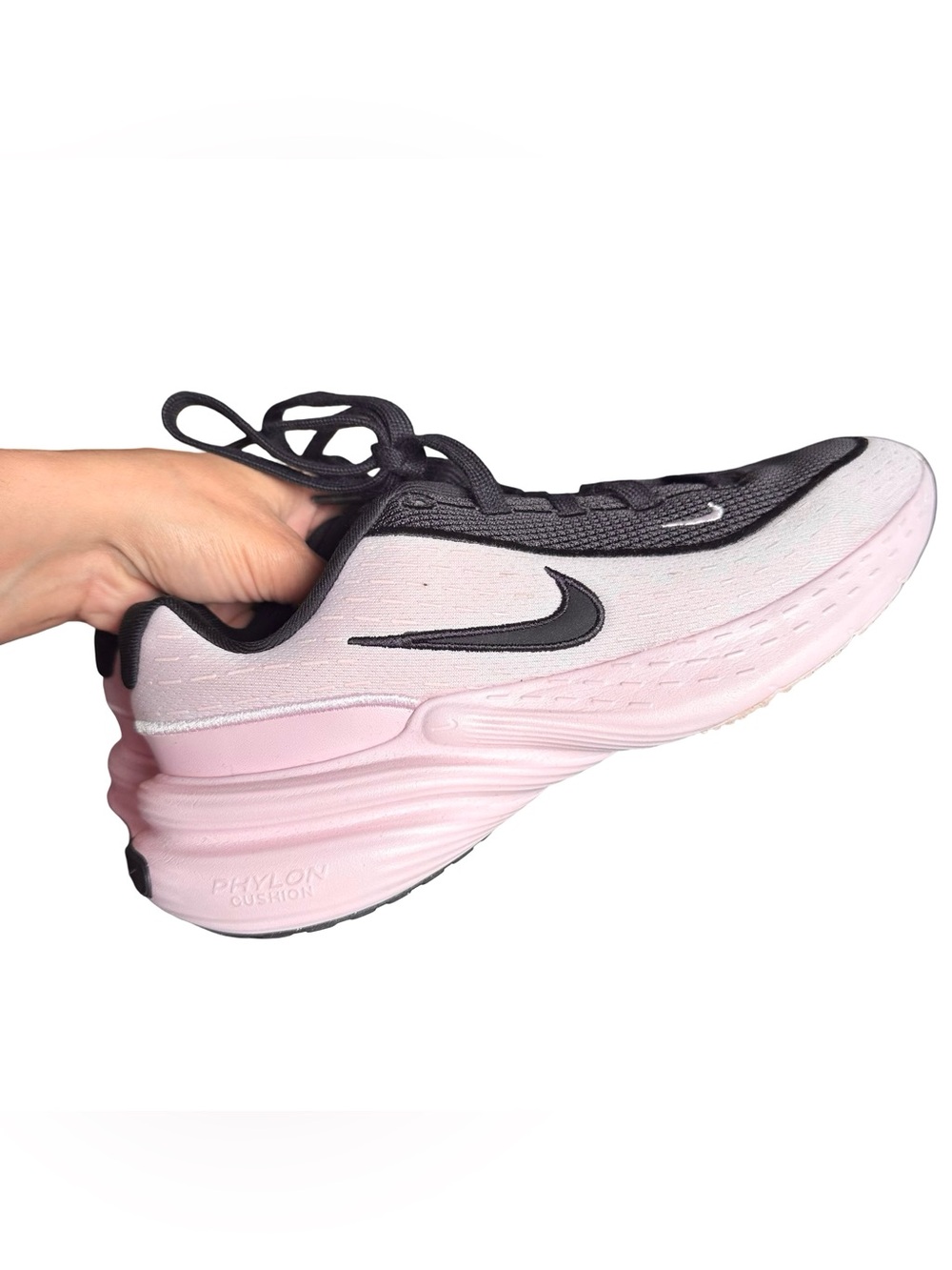 Nike Uplift SC GS Kids Size 7 Pink & Black Slip-On Athletic Running Shoes